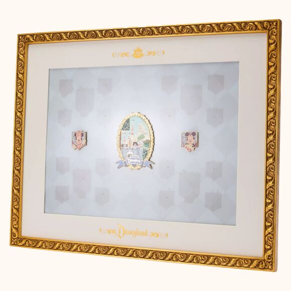 Disneyland 70th Anniversary Vault Collection Pin Display Frame w 3 Pins LE - NEW - Picture 4 of 6